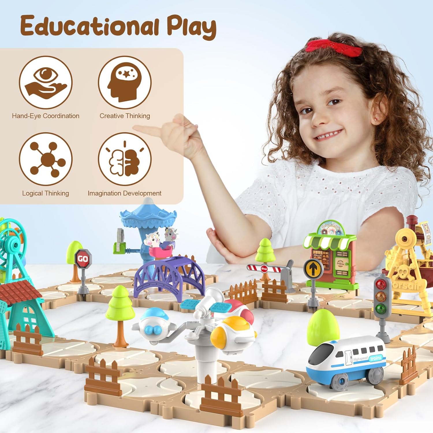 DIY Puzzle Track Car Set Assem - đánh giá và giá Game Educational For Kids Free