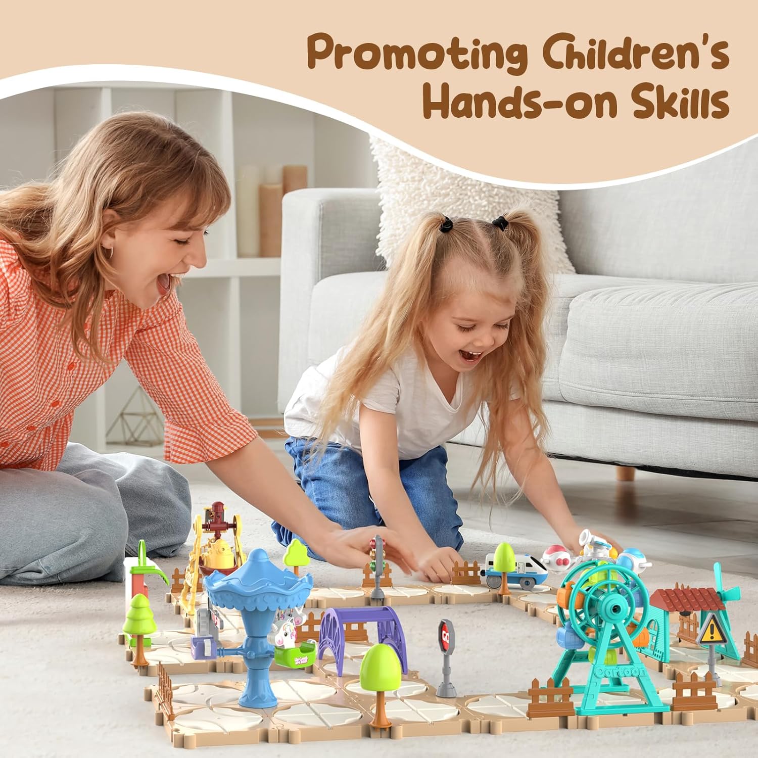 DIY Puzzle Track Car Set Assem - đánh giá và giá Game Educational For Kids Free