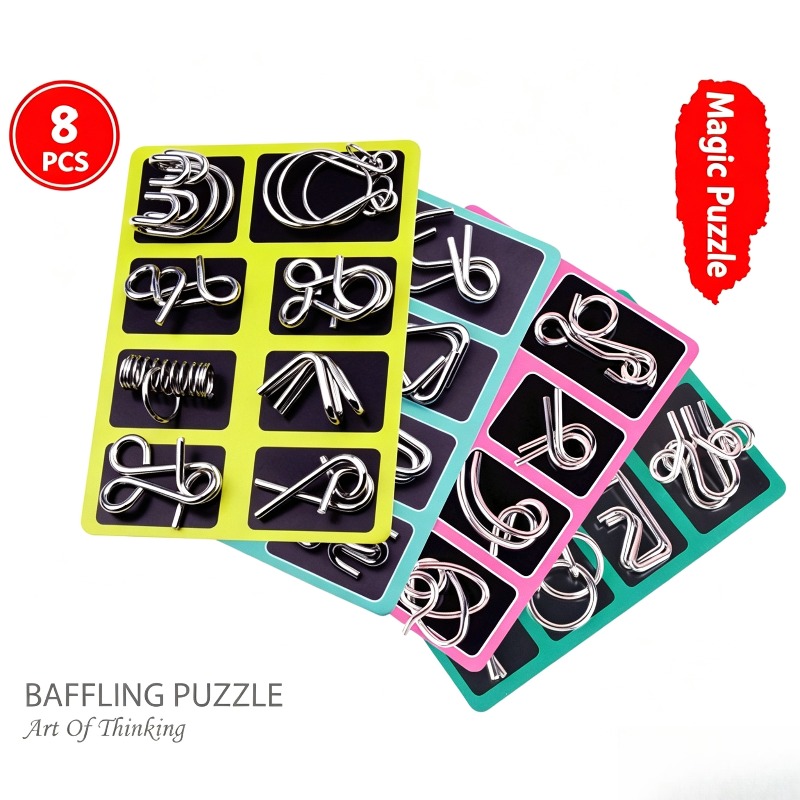 8 Pieces Metal Puzzle Set Clas - đánh giá và giá Game Educational For Kids Free