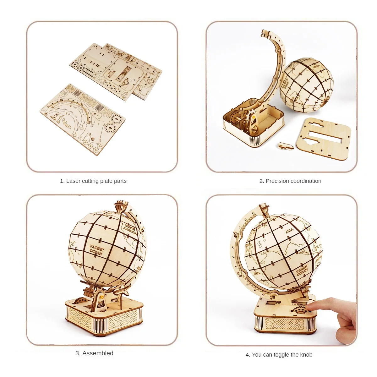 3D Globe Wooden Puzzle Toy Mec - đánh giá và giá Puzzle Map World
