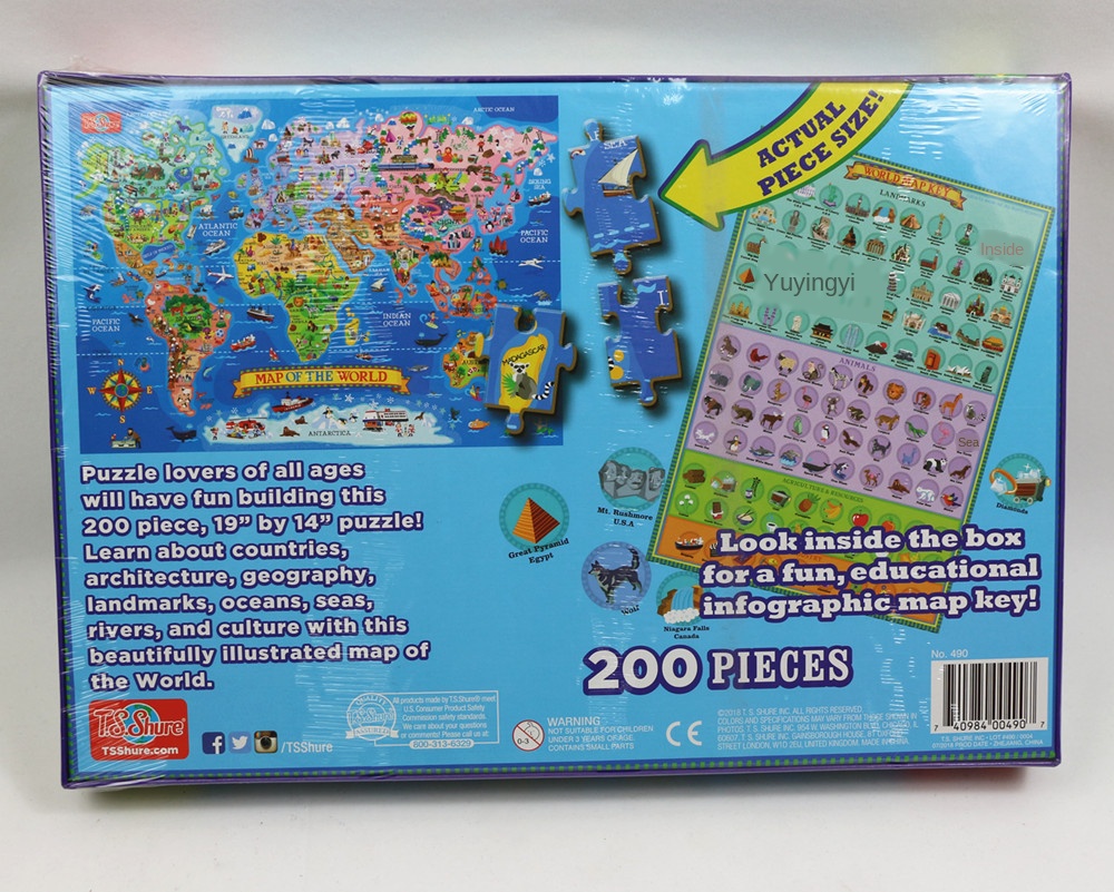 Bộ Ghép Hình 200 Miếng Bằng Gỗ - đánh giá và giá Puzzle Map World