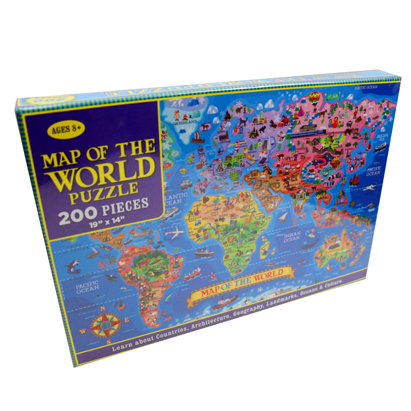 Bộ Ghép Hình 200 Miếng Bằng Gỗ - đánh giá và giá Puzzle Map World