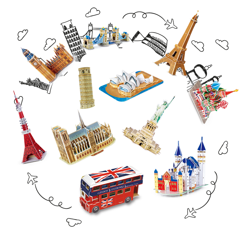 40 Style World Famous Architec - đánh giá và giá Puzzle Map World